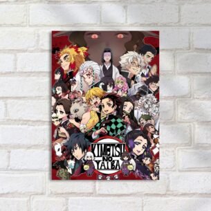 Quadro Decorativo Demon Slayer Elenco Personagens