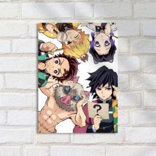 Quadro Decorativo Demon Slayer Personagens Investigando