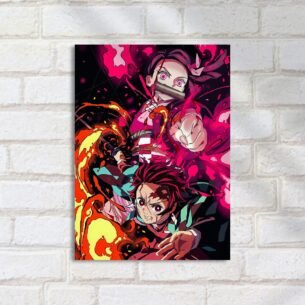 Quadro Decorativo Desenho Anime Tanjiro Demonio Demon Slayer