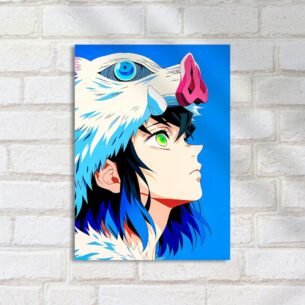 Quadro Decorativo Anime Personagem Olhando Cima Demon Slayer