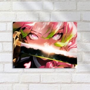 Quadro Decorativo Personagem Anime Espada Coracao Demon Slayer