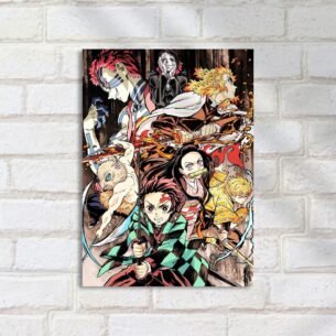 Quadro Decorativo Demon Slayer Personagens Anime