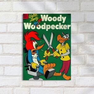 Quadro Decorativo Woody Woodpecker Cabelereiro