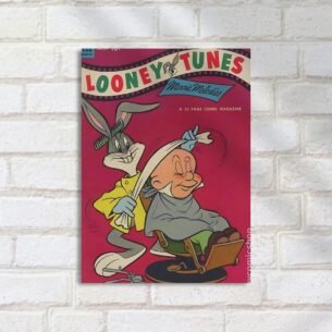 Quadro Decorativo Bugs Bunny Barbeiro Cadeira