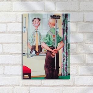 Quadro Decorativo Homem Reflexo Cabeca Varrida