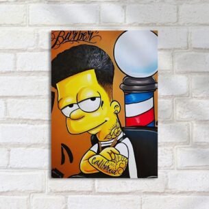Quadro Decorativo Bart Tatuado Cabeleleiro