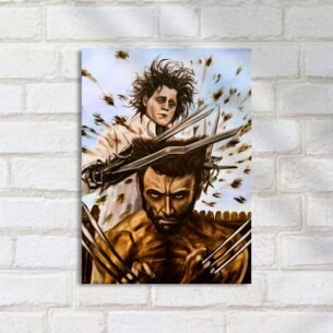 Quadro Decorativo Edward Maos Tesoura Wolverine