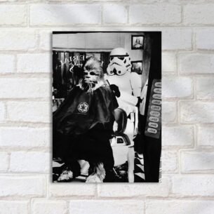 Quadro Decorativo Chewbacca Barbearia Stormtrooper