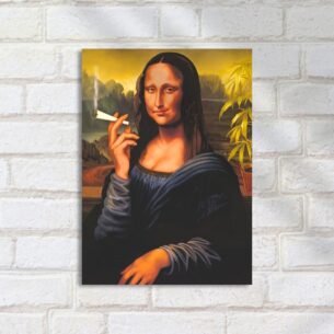 Quadro Decorativo Mona Lisa Fumando Cigarro