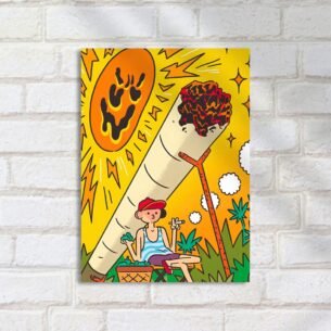 Quadro Decorativo Desenho Homem Charuto Gigante