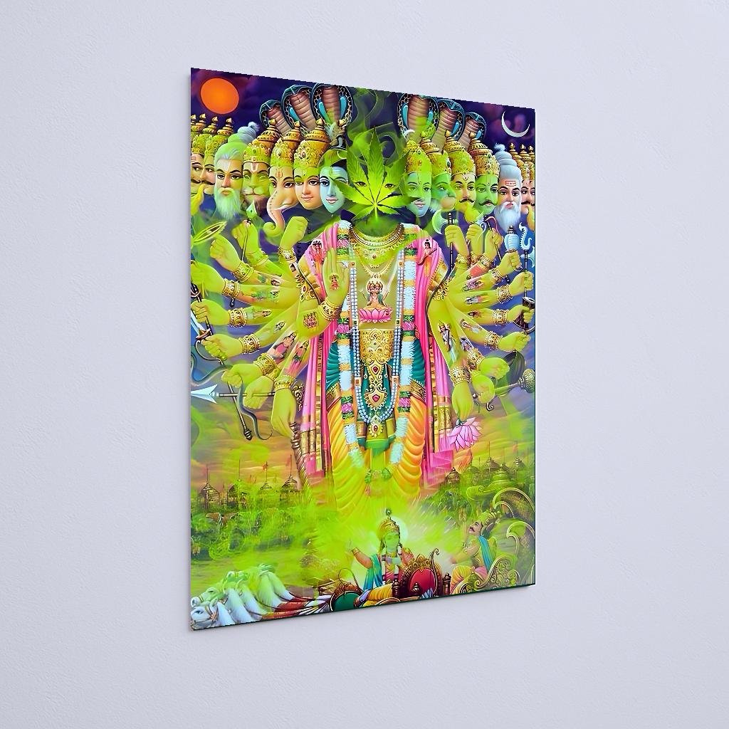 Quadro Decorativo Vishnu Cannabis Multifaced Deidade - Imagem 2