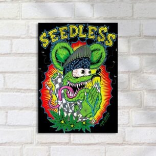 Quadro Decorativo Monstro Verde Seedless Fumando