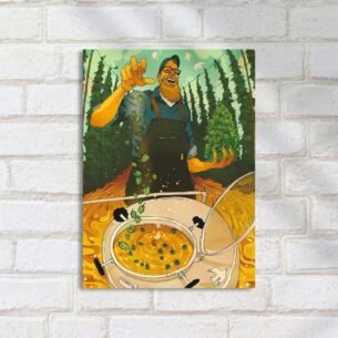 Quadro Decorativo Cervejeiro Adicionando Lupulo