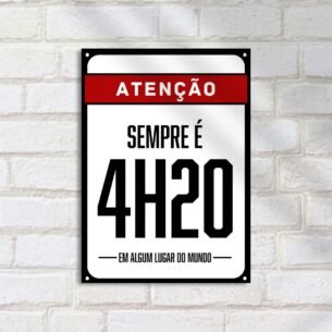 Quadro Decorativo Atencao Sempre E 4h20