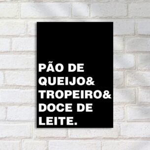 Quadro Decorativo Pao Queijo Tropeiro Docedeleite