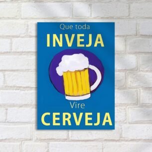 Quadro Decorativo Inveja Copo Cerveja Arte