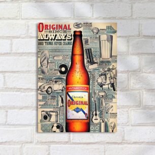 Quadro Decorativo Cerveja Original Antarctica Retro
