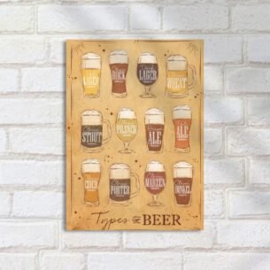 Quadro Decorativo Tipos Cerveja Artesanal