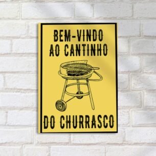 Quadro Decorativo Cantinho Churrasco Bemvindo
