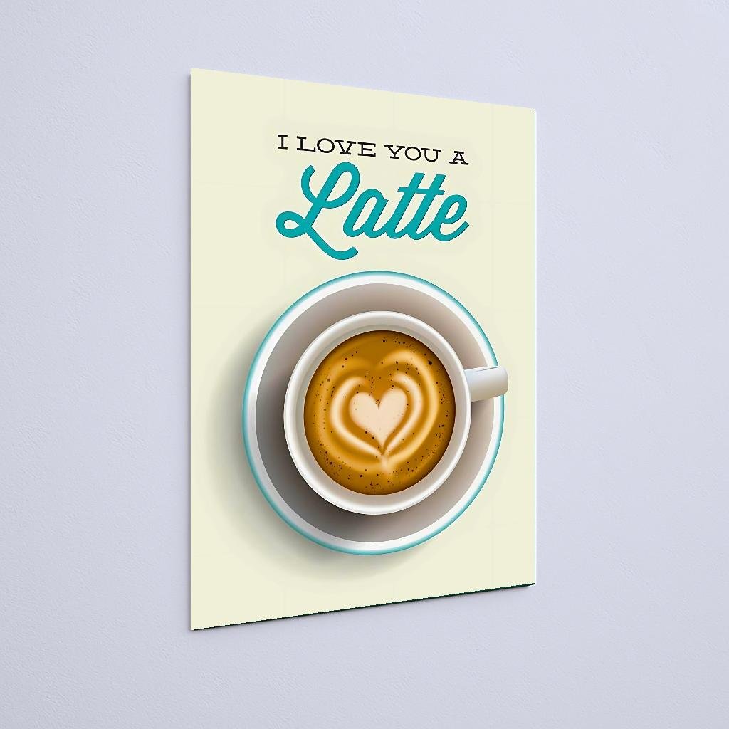 Quadro Decorativo Cafe Coracao Latte - Imagem 2