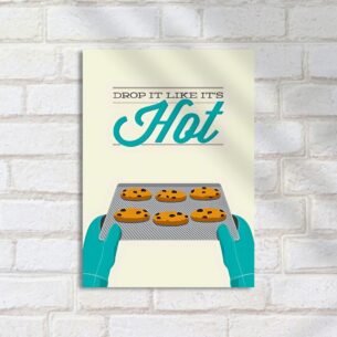 Quadro Decorativo Biscoitos Quentes Assadeira Luva