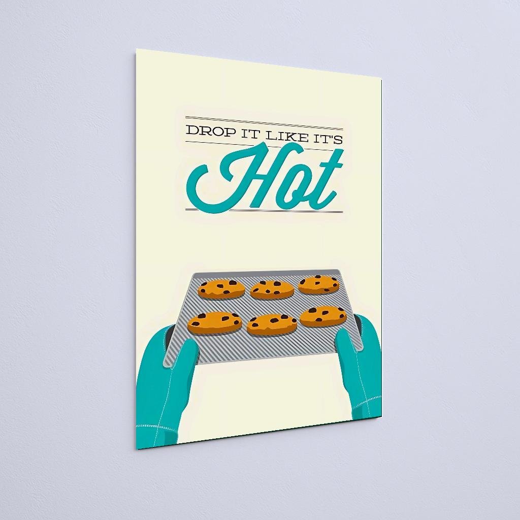 Quadro Decorativo Biscoitos Quentes Assadeira Luva - Imagem 2