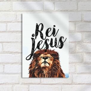 Quadro Decorativo Rei Jesus Leao