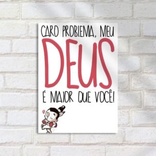 Quadro Decorativo Deus Maior Que Problema