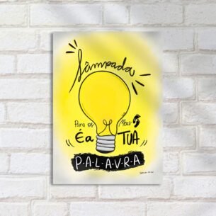 Quadro Decorativo Salmo Lampada Palavra Arte