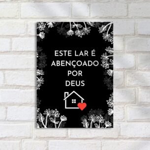 Quadro Decorativo Lar Abencoado Por Deus