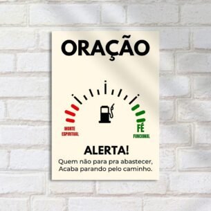 Quadro Decorativo Oracao Medidor Fe Abastecer