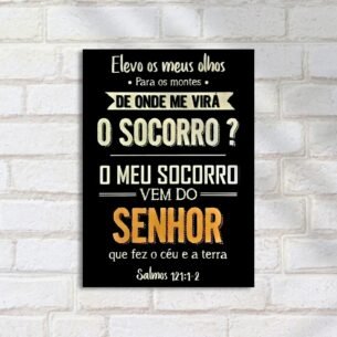 Quadro Decorativo Salmo Socorro Senhor Montes