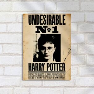 Quadro Decorativo Harry Potter Procurado Cartaz