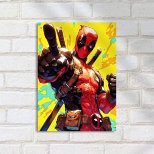 Quadro Decorativo Deadpool Acao Humoristicamente