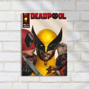 Quadro Decorativo Deadpool Wolverine Cartaz