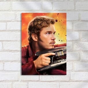 Quadro Decorativo Desconhecido Vermelho Arma Explosao