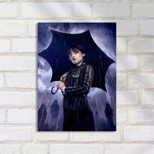 Quadro Decorativo Wednesday Chuva Guarda Chuva