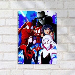 Quadro Decorativo Spiderverse Personagens Grupo