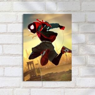 Quadro Decorativo Miles Morales Aranha Saltando