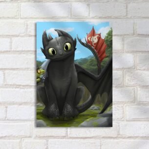 Quadro Decorativo Banguela Dragao Sorrindo
