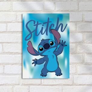 Quadro Decorativo Stitch Sorrindo Jornada