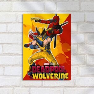 Quadro Decorativo Deadpool Wolverine Poster Arte