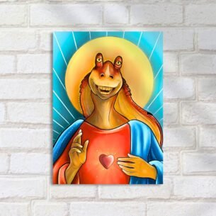 Quadro Decorativo Jar Jar Santo Aureola