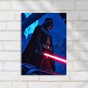 Quadro Decorativo Dark Vader Luz Vermelha