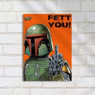 Quadro Decorativo Boba Fett Gesto Irritado