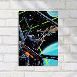 Quadro Decorativo Nave Tie Fighter Espaco