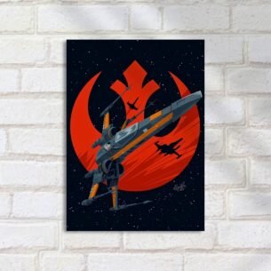 Quadro Decorativo Xwing Logotipo Resistencia