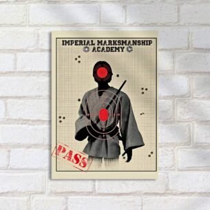 Quadro Decorativo Silhueta Alvo Academia Tiro