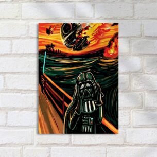 Quadro Decorativo Darth Vader Gritando Explosao
