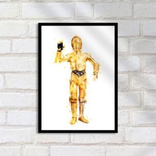 Quadro Decorativo C3po Arte Digital Acuarela